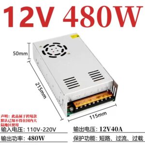 หม้อแปลงไฟ เส้น LED Power supply switching 12V 40A 480W