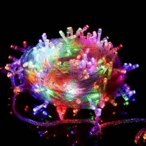 ไฟกระพริบแช่ LED ไฟประดับ ตกแต่ง Christmas LED String Light ชนิด 100 LEDs แสงรวม