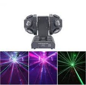 12pcs double twins arm moving head light (with laser)